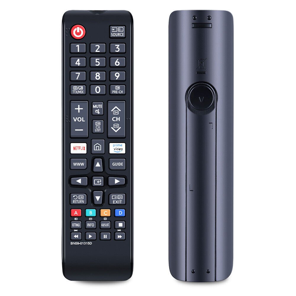 BN59-01315D Universal Remote for Samsung 4K Ultra HD Smart LED TV, Smart TV Remote Control Compatible with All Samsung Remote Control Models, with Netflix Prime Video Buttons, No Setup Required - Office Catch