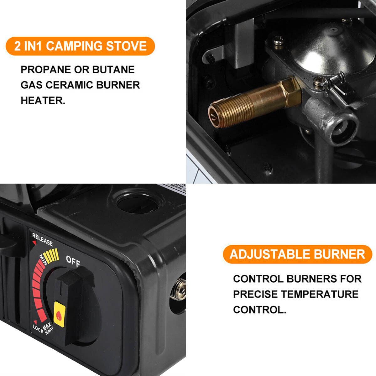 Camper Survival Portable Butane Gas Heater Camping Camp Tent Outdoor Hiking - Office Catch