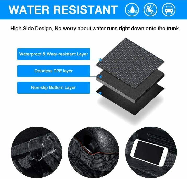 Cargo Rubber Waterproof Mat Boot Liner Cover for TOYOTA PRADO 150 Series 2009 2010 2011 2012 2013 2014 2015 2016 2017 2018 2019 2020 - Office Catch