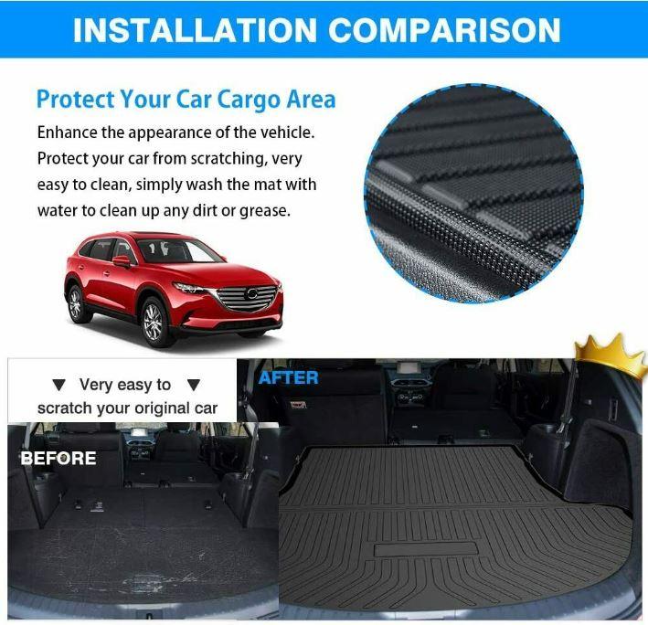 Cargo Rubber Waterproof Mat Boot Liner Cover for TOYOTA PRADO 150 Series 2009 2010 2011 2012 2013 2014 2015 2016 2017 2018 2019 2020 - Office Catch