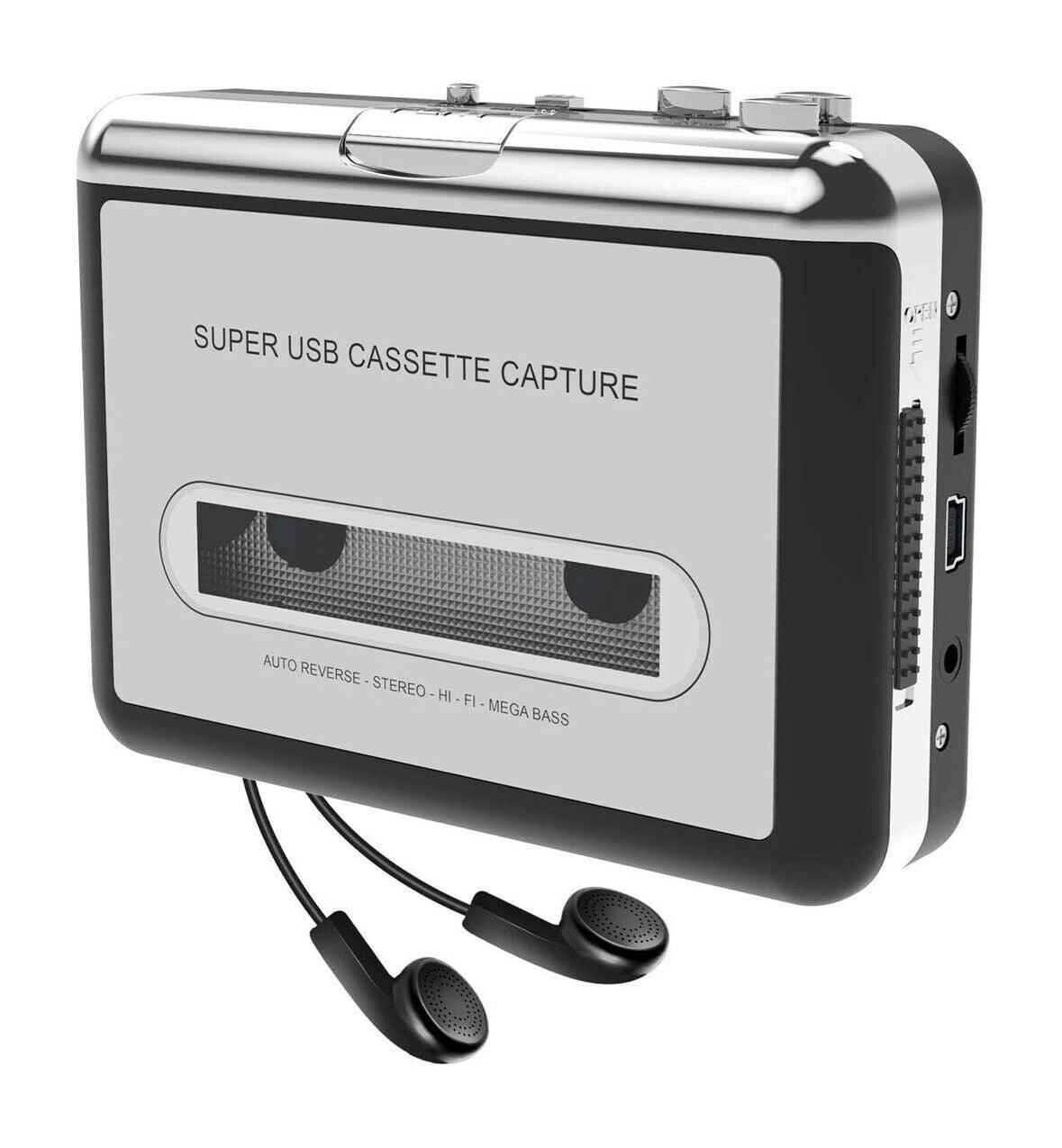 Cassette Player Cassette Tape To MP3 CD Converter Via USB, Portable USB Cassette Tape Player Walkman Captures MP3 Audio - Office Catch