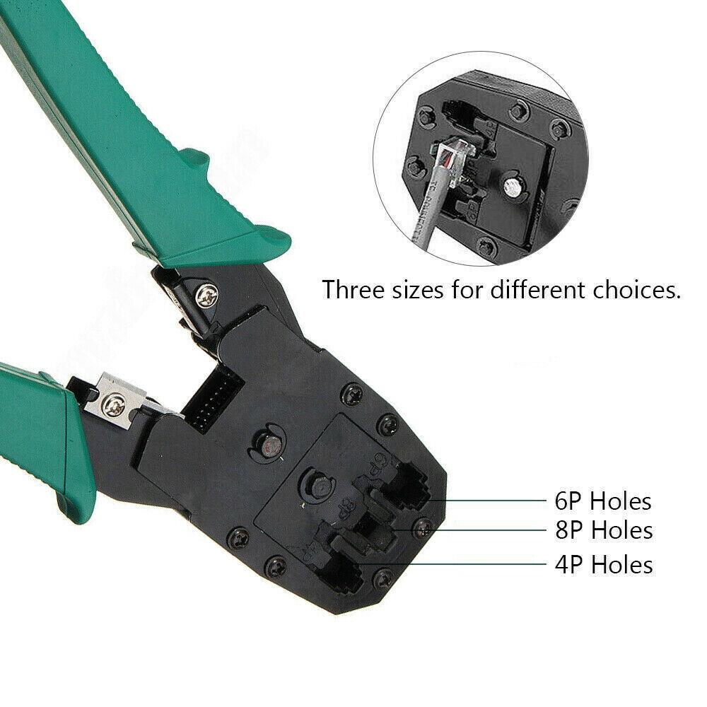CAT6/5 LAN Network Cable Tool Kit Crimper RJ45 Tester Stripper Punch Down Cutter - Office Catch