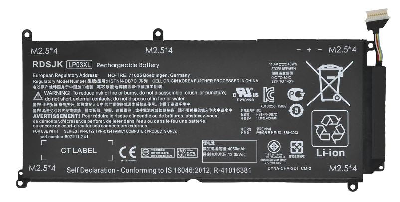 Compatible Battery for HP ENVY 15-AE020TX 15-AE015TX 15-ae021TX 807417-005 LP03XL LP03 - Office Catch