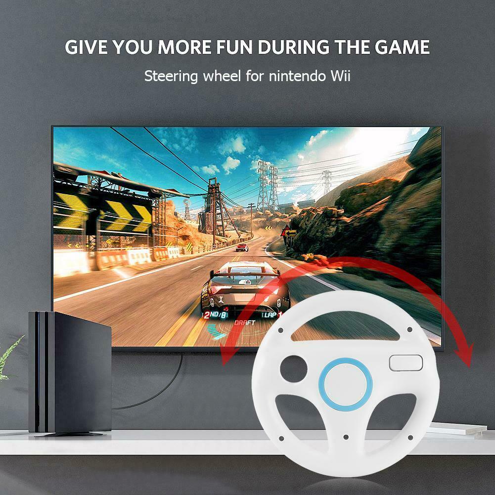 Compatible Racing Steering Wheel for Wii and Wii U Remote Controller Mario Kart Wii Racing Wheel Compatible with Wii and Wii U Racing Games - Office Catch