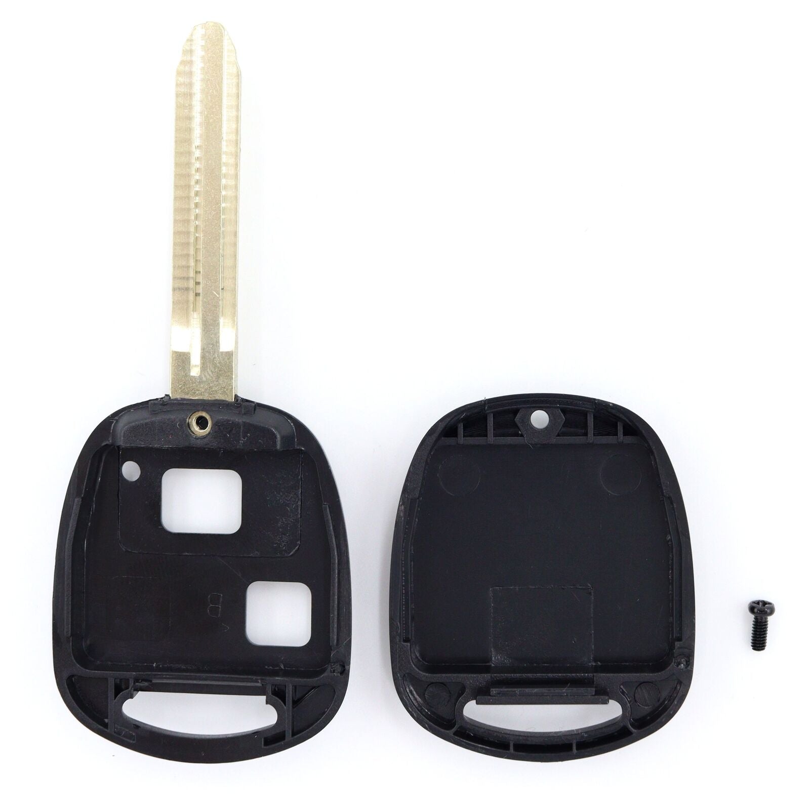 Compatible With Toyota Prado RAV4 Corolla Remote Car Key Blank Shell/Case Pack of 2 - Office Catch