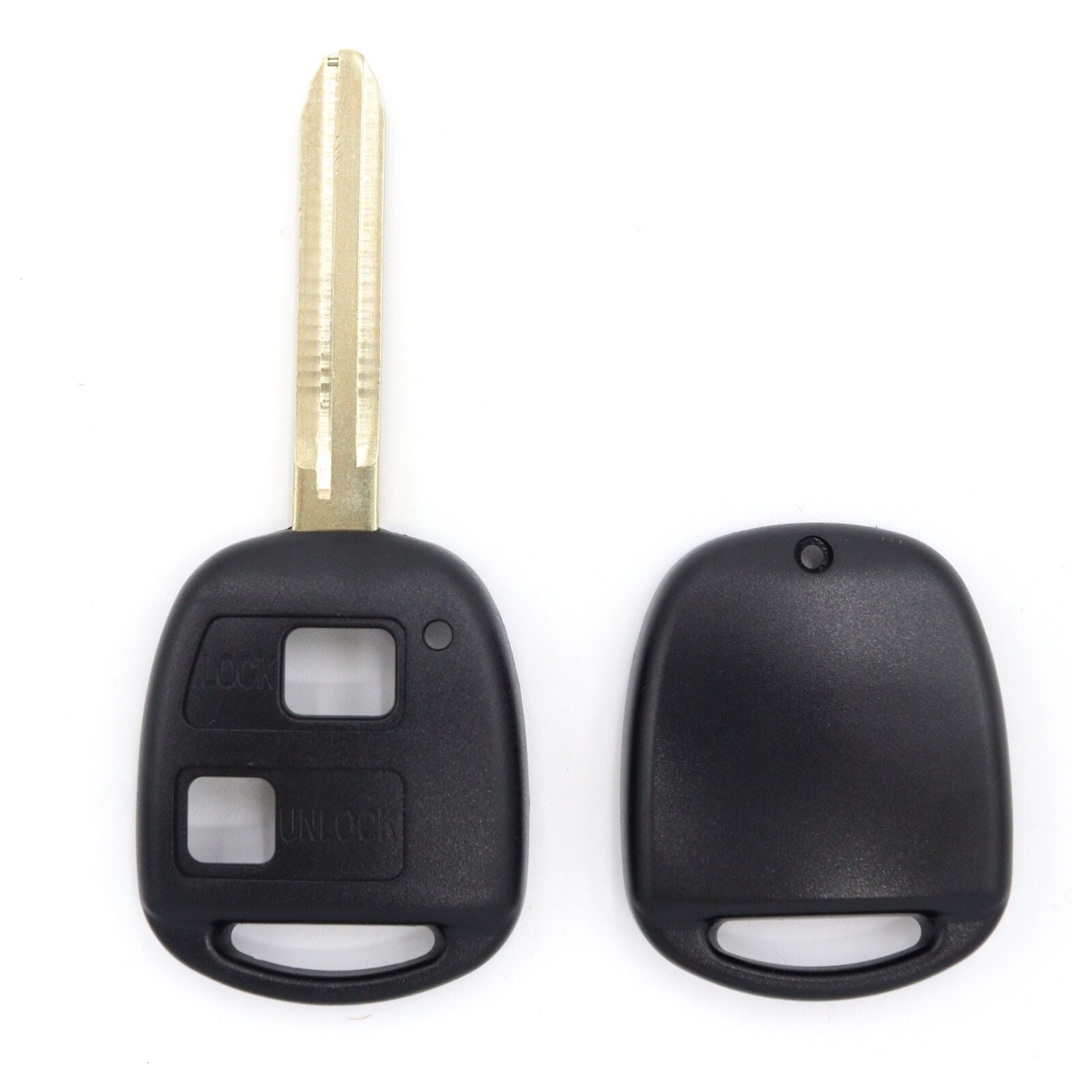 Compatible With Toyota Prado RAV4 Corolla Remote Car Key Blank Shell/Case Pack of 2 - Office Catch