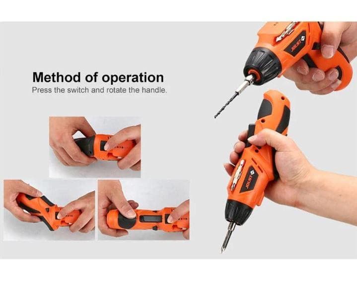 Cordless Screwdriver Electric Magnetic Screw Driver Precision Bit | 45 Pcs Set - Office Catch