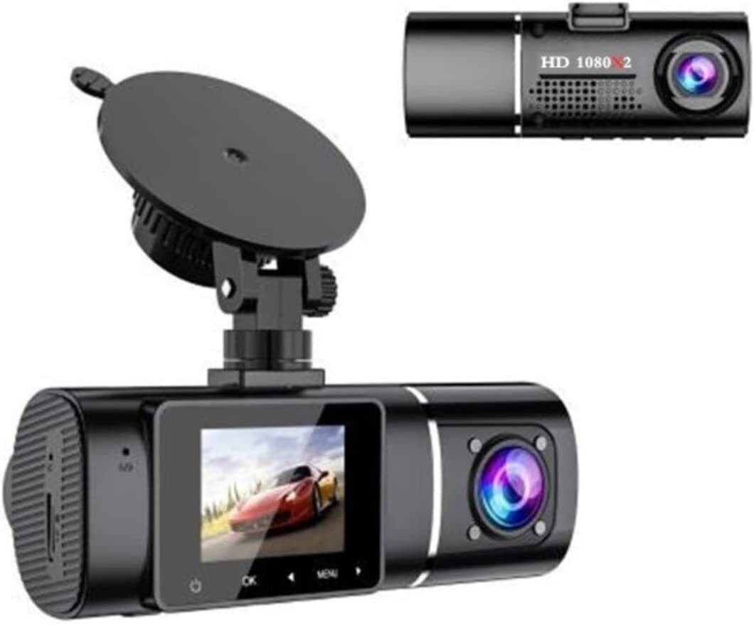 Dash Cam Dual Lens 1080P Night Vision 1.5 Inch LCD Screen. - Office Catch