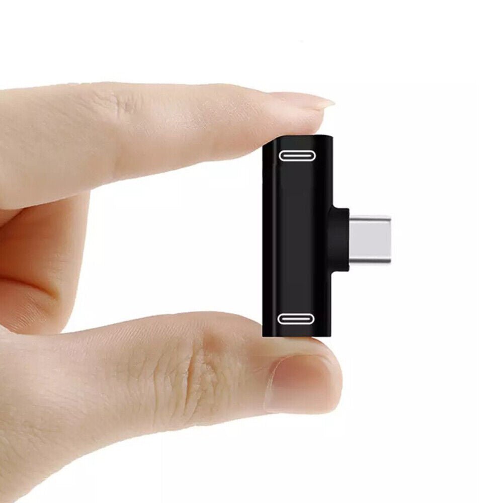 Dual Type C Adapter TO USB-C Headphone Audio Converter - Office Catch