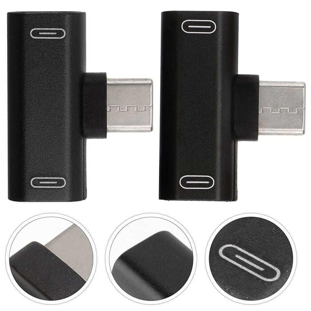 Dual Type C Adapter TO USB-C Headphone Audio Converter - Office Catch