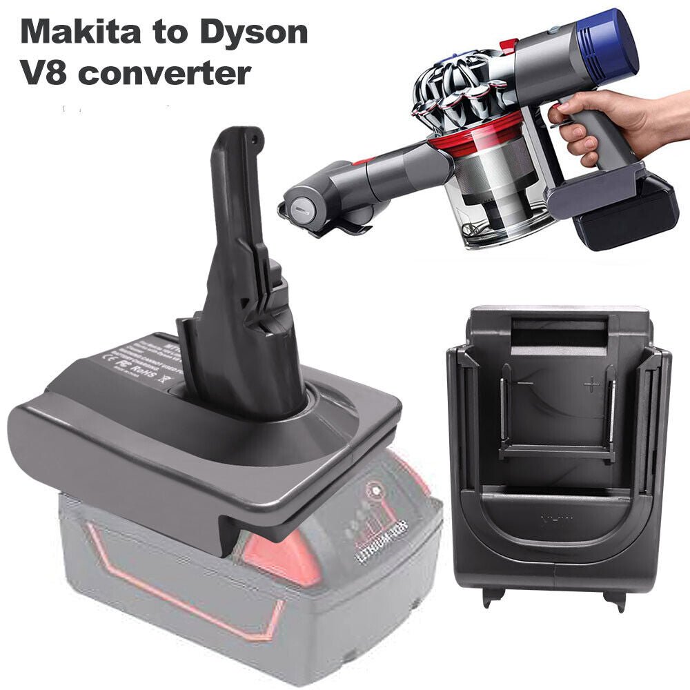 for Dyson V8 Battery Adapter, Compatible with Dewalt 18-20v Lithium Battery, Replacement for Dyson V8 Series Cordless Stick Vacuum Cleaner Animal Absolute Fluffy Original Battery (V8 Adapter ONLY) - Office Catch