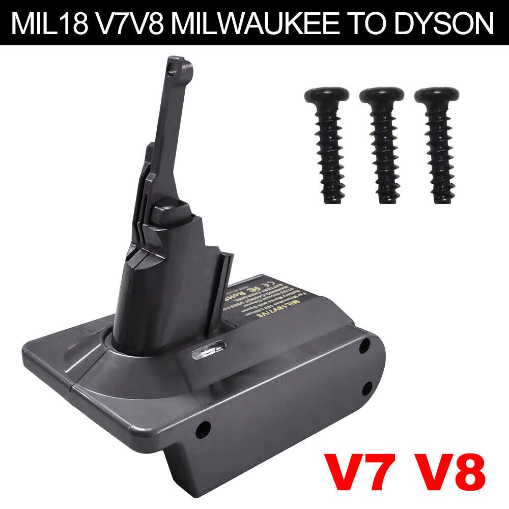 for Dyson V8 Battery Adapter, Compatible with Dewalt 18-20v Lithium Battery, Replacement for Dyson V8 Series Cordless Stick Vacuum Cleaner Animal Absolute Fluffy Original Battery (V8 Adapter ONLY) - Office Catch