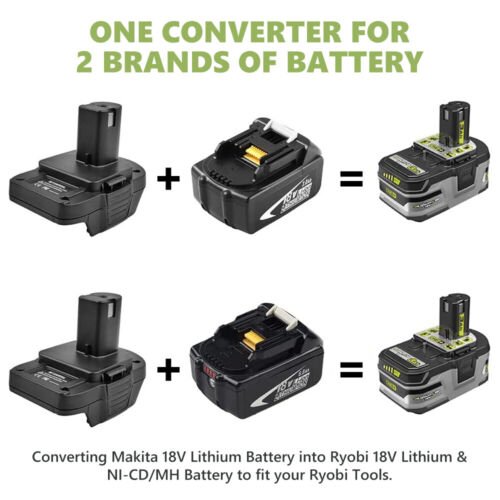 For Makita Convert to Ryobi 18V Li-ion Battery Adapter Connectors Cordless Tool - Office Catch
