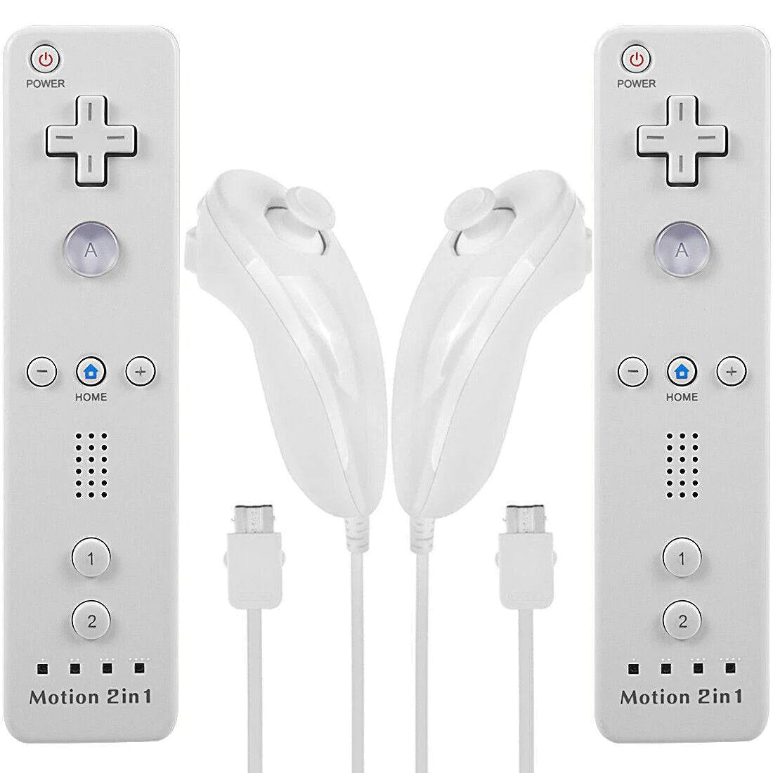 For Nintendo Wii Wii U 2in1 Built-in Motion Plus Remote Nunchuck Controller AU - Office Catch