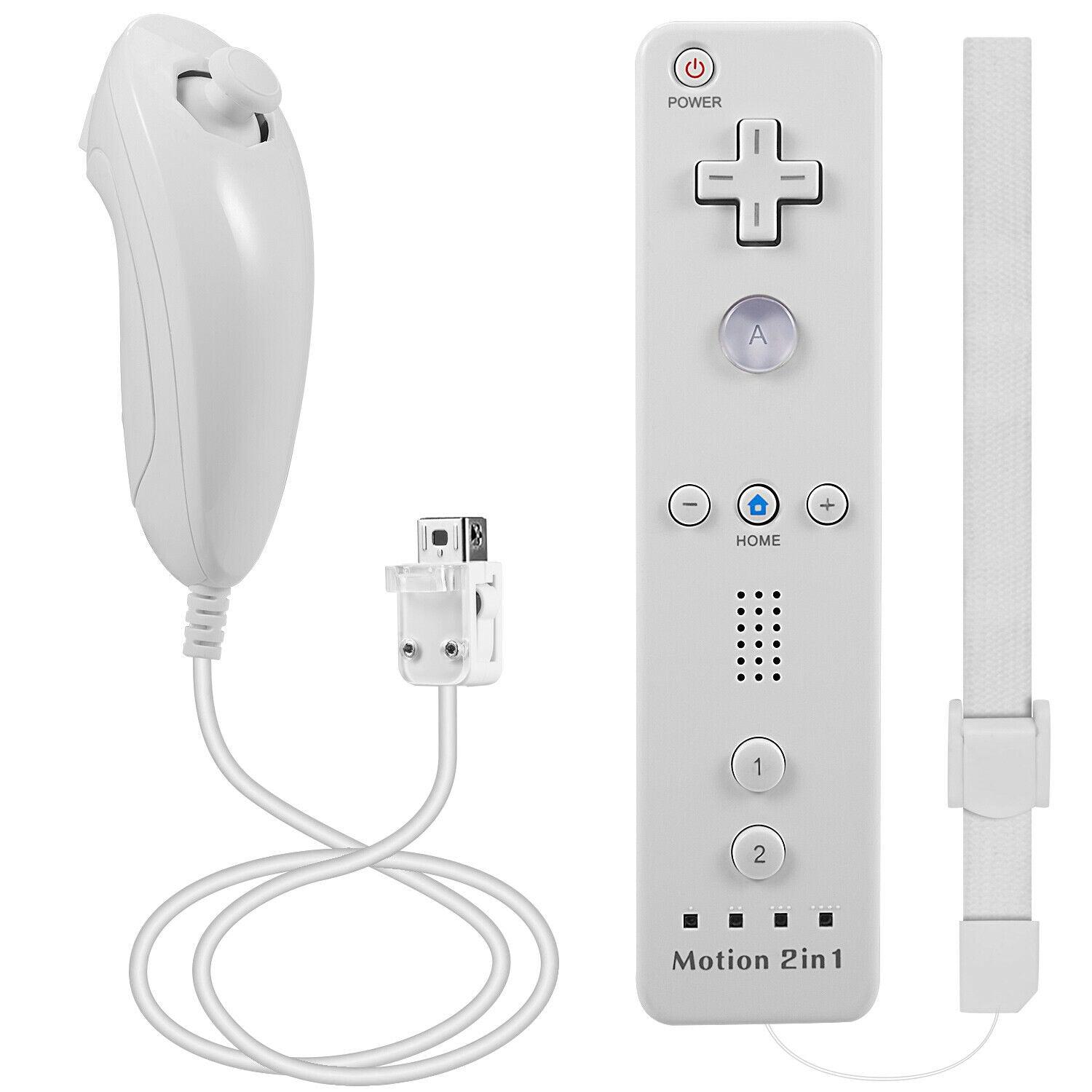 For Nintendo Wii Wii U 2in1 Built-in Motion Plus Remote Nunchuck Controller AU - Office Catch