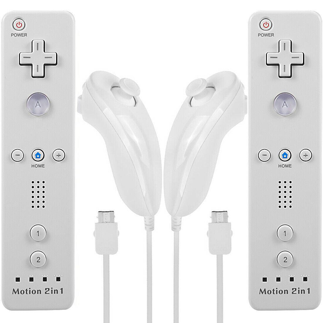 For Nintendo Wii Wii U 2in1 Built-in Motion Plus Remote Nunchuck Controller AU - Office Catch