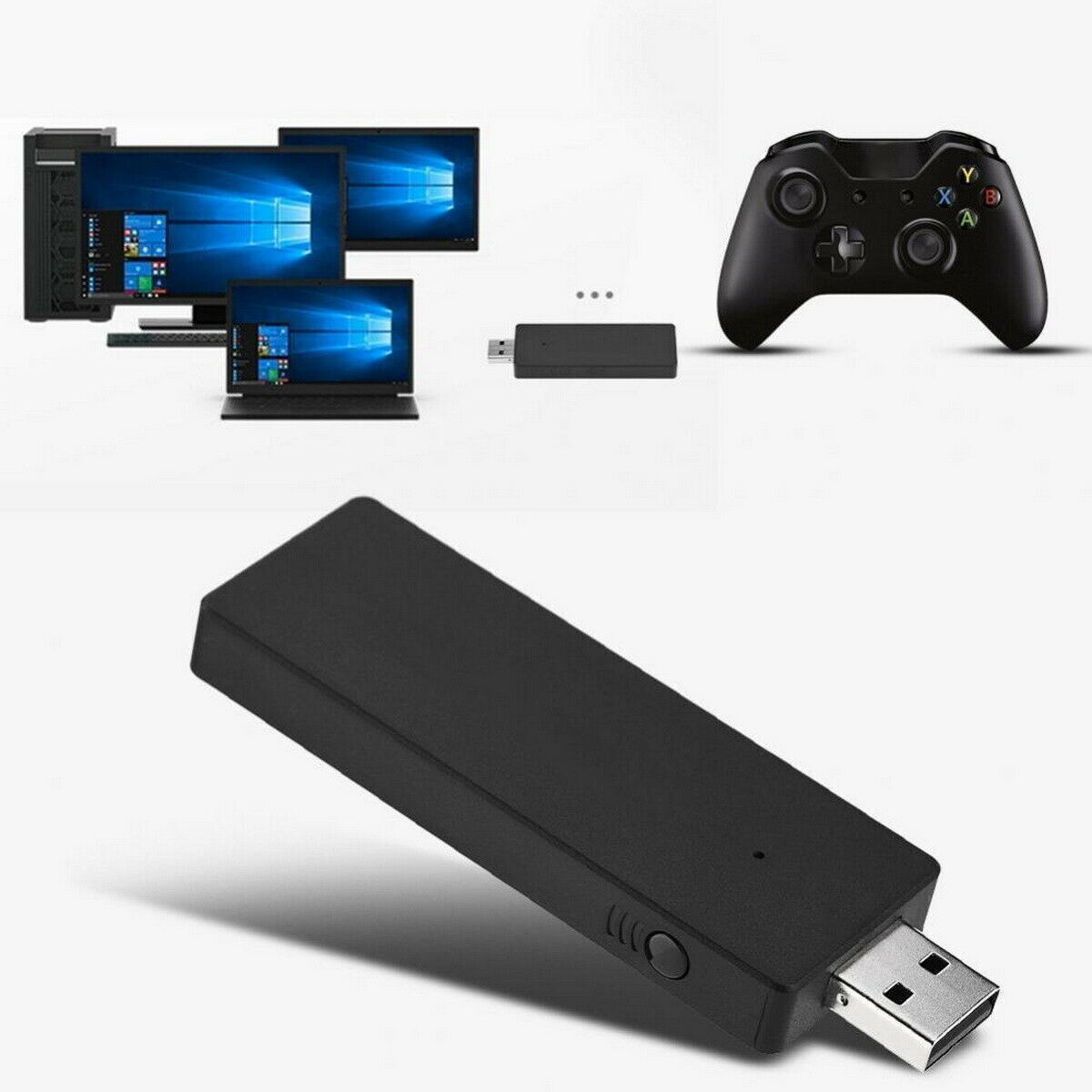 For Wireless Xbox One Controller Adapter Receiver Stick Microsoft Windows PC USB - Office Catch
