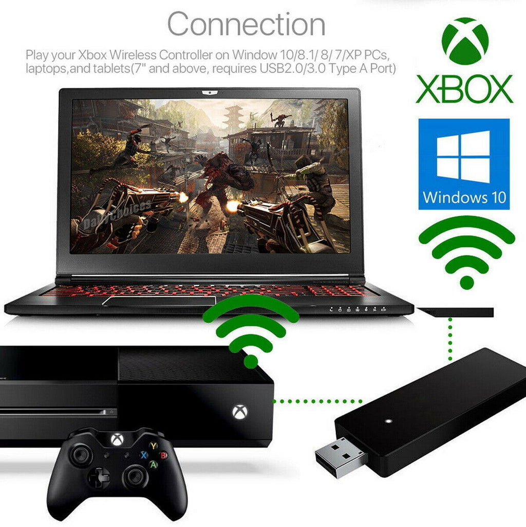 USB Wireless Receiver Adapter For Windows 7/8/10 Xbox One Games Contro