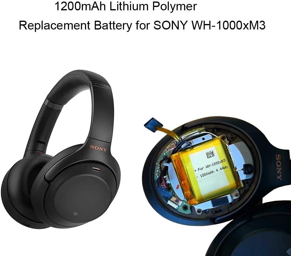 Full 1200mAh SM-03 SP624038 Battery For Sony WH-1000XM3 Bluetooth Earphone Headset Accumulator - Office Catch