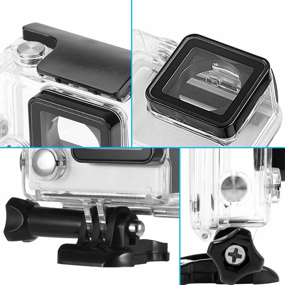 Housing Case Transparent for GoPro Hero 4 3 Plus Waterproof Case Diving Protective 45m Accessories for Go Pro Hero 4 3+ - Office Catch