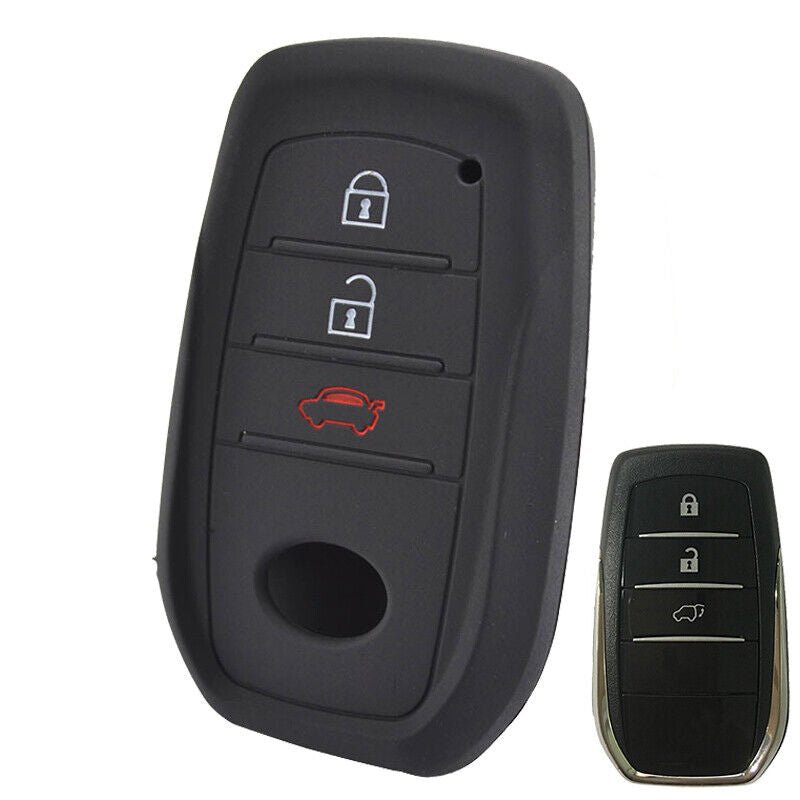 Key Cover Remote Fob Case Silicone For Toyota Hilux HIGHLANDER Camry RAV4 Skin - Office Catch