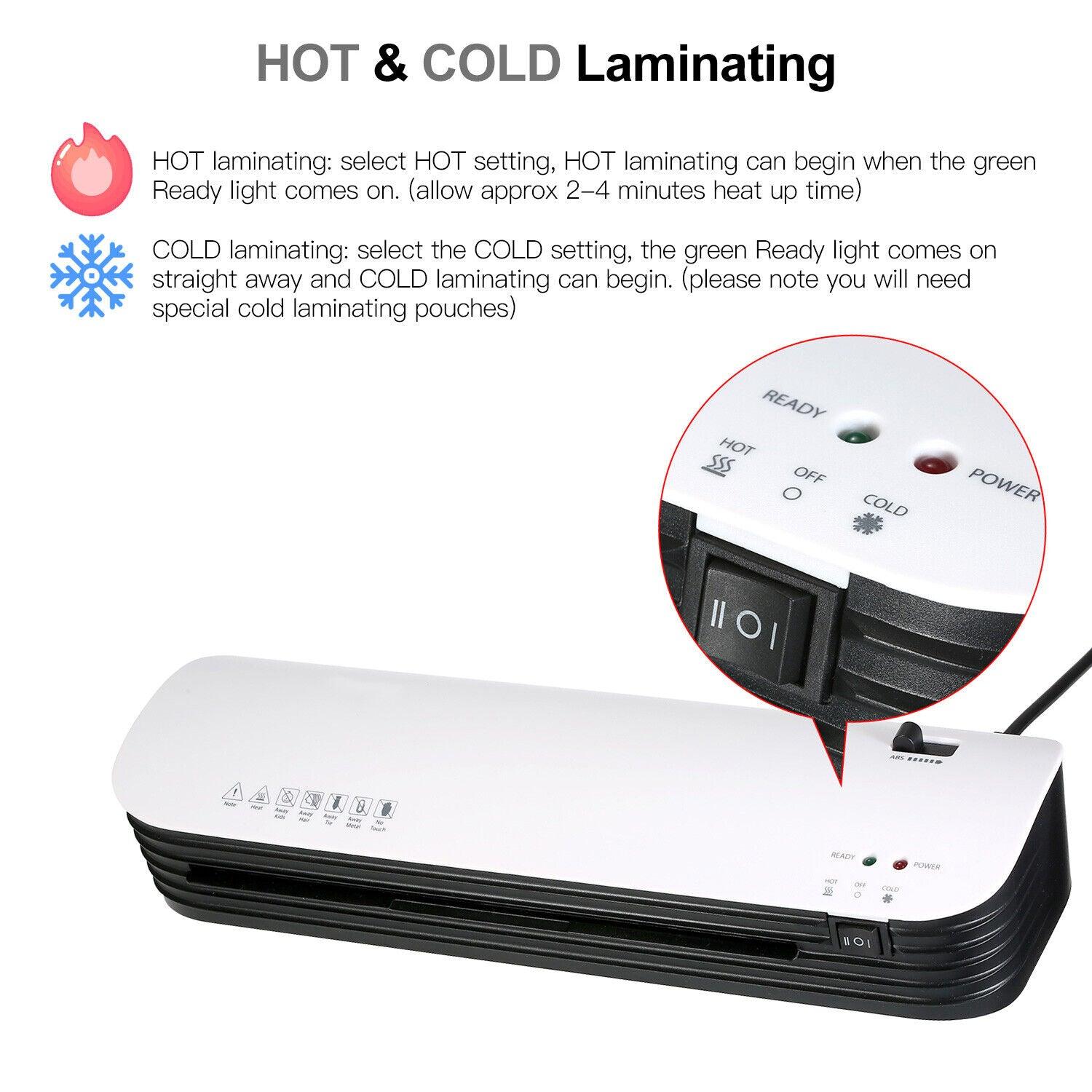 Laminator Machine Set A4 Size+Paper +Corner Rounder 20 Pouches - Office Catch