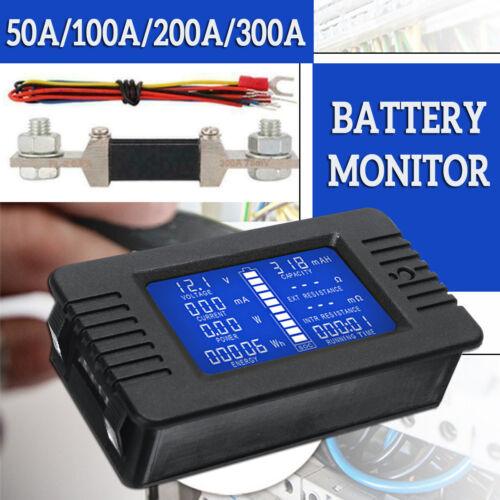 LCD Display DC Battery Monitor Meter 200V Voltmeter Amp For RV System 100A - Office Catch