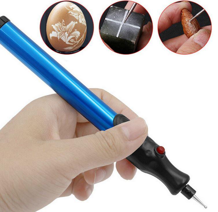 lectric Micro Engraver Pen Carve Engraving Tool Kit for DIY Jewellery Making, Metal, Glass,Wood, Leather with Replaceable Diamond Tip Bit - Office Catch