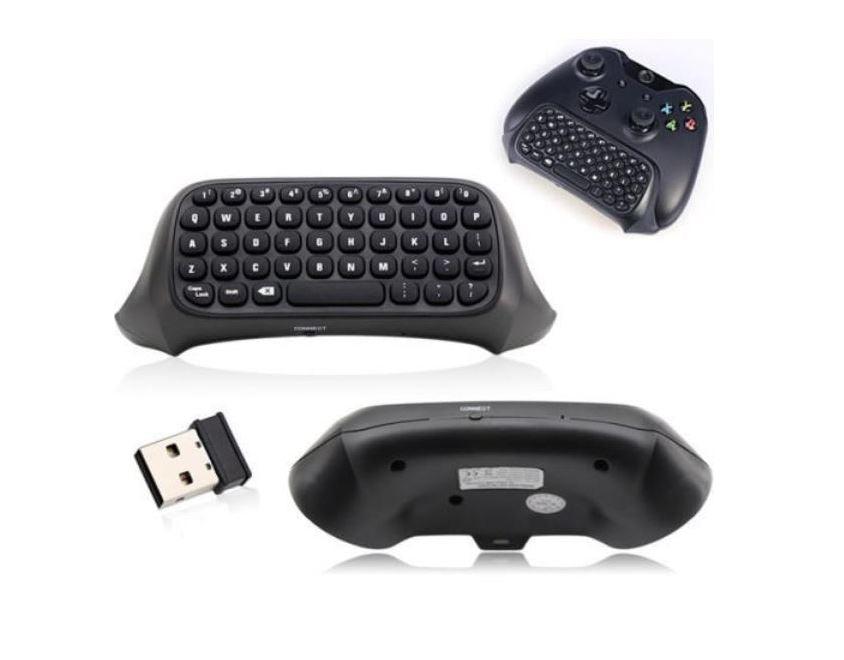 Mini Wireless Chat Pad Message Keyboard for Xbox One Controller Black - Office Catch