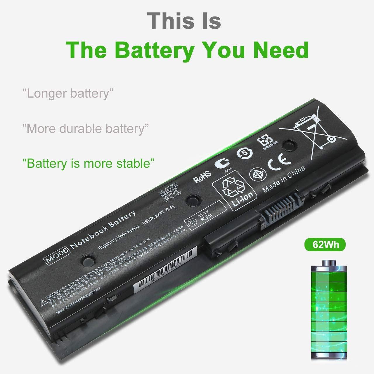 MO06 MO09 Laptop Battery Compatible HP Pavilion DV4-5000 DV6-7000 DV7-7000 Envy DV4-5200 Series M6-1045DX M6-1035DX M6-1125DX 671731-001 671567-421 - Office Catch