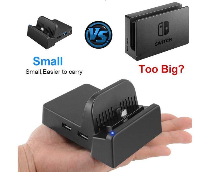 Portable Mini Switch TV Docking Station Charging Stand Replacement for Nintendo Switch Dock Set - Office Catch