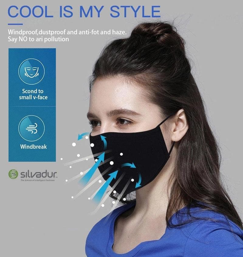 Protective Face Mask ADJUSTABLE & BREATHABLE Mouth Masks Reusable - Office Catch