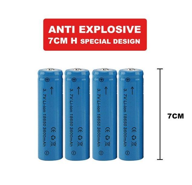 Smart 4 Slots USB Charger 4x 3.7V 3600mAh Li-ion Rechargeable Battery + USB Smart Charger Indicator - Office Catch