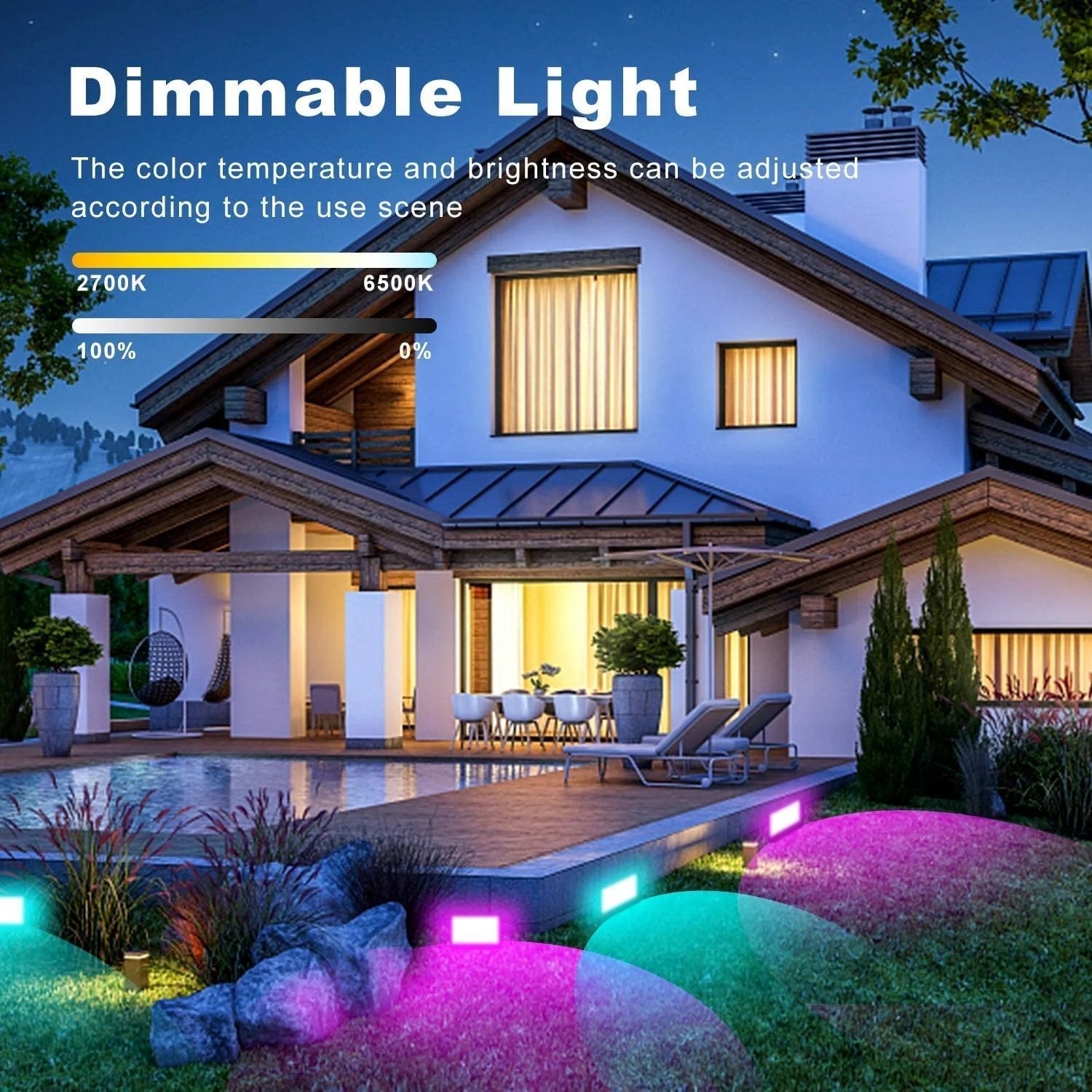 Smart Waterproof RGB Flood Light Bluetooth Colour Changing with APP Control (30W) - Office Catch
