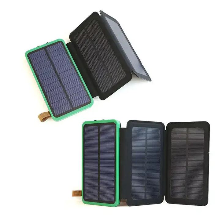 Solar Power Bank Waterproof Wireless 8000mAh QI Fast charger 3 PANELS - Office Catch