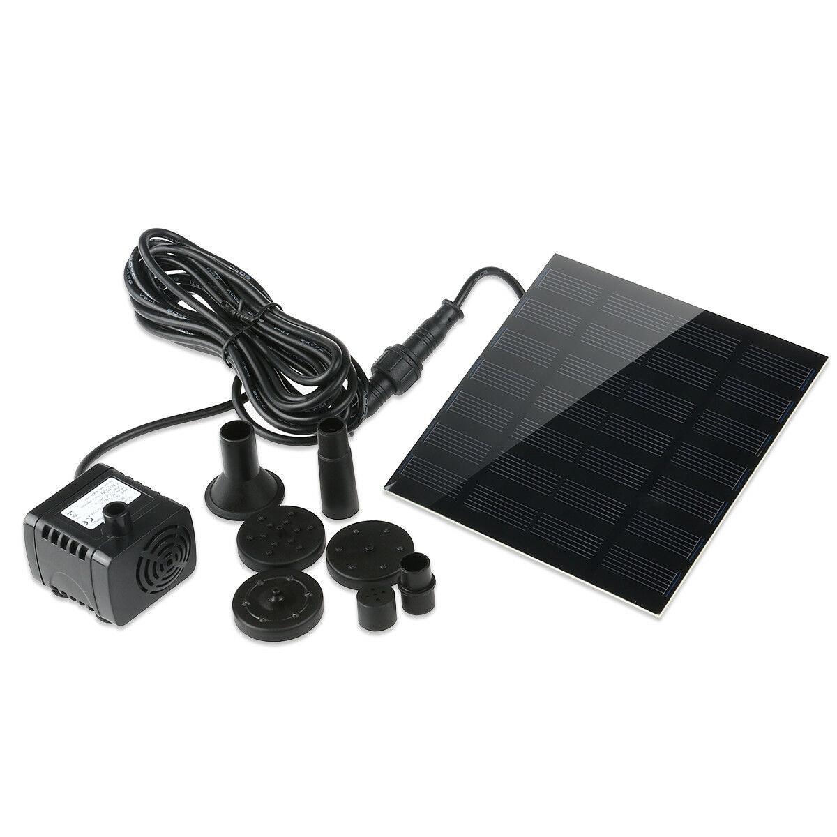 Solar Powered Water Pump For Fountains, Bird Baths, Submersible. - Office Catch