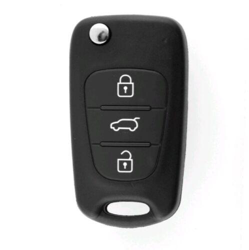 To Suit Hyundai i30 i20 Elantra 3 Button Flip Key Replacement Remote Case/Shell/Blank - Office Catch