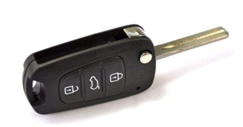 To Suit Hyundai i30 i20 Elantra 3 Button Flip Key Replacement Remote Case/Shell/Blank - Office Catch