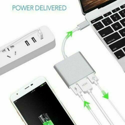 USB 3.1 Type-C to Female HUB 3IN1 4K HD USB-C HDMI Data Adapter Charging Cable - Office Catch