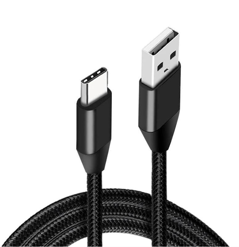 USB-C to USB-A Cable USB Braided IF Certified (Black) - Office Catch