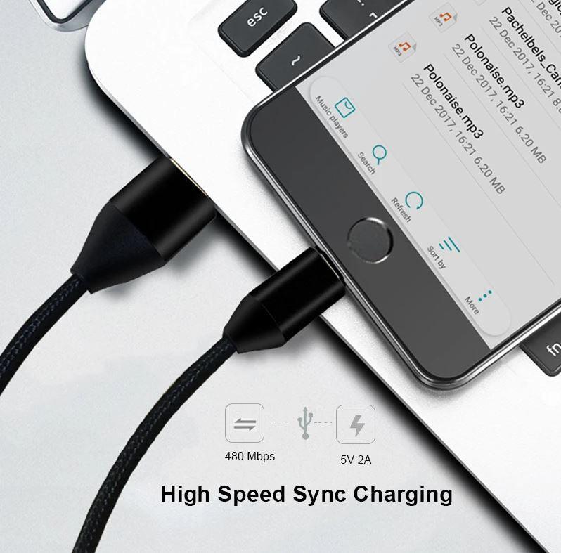 USB Type-C Charging & Data Cable - Black | 3 Pack - Office Catch