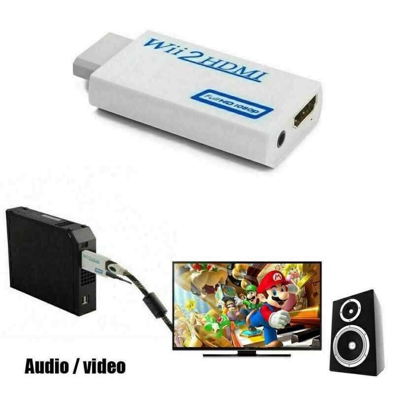Wii HDMI Adapter 1080p to HDMI Converter 3.5mm Audio HD Video Output Connector - Office Catch