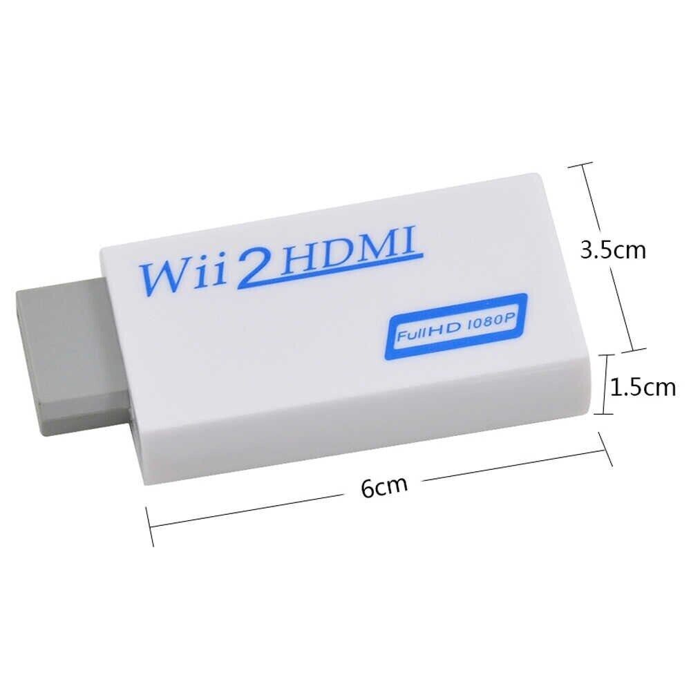 Wii HDMI Adapter 1080p to HDMI Converter 3.5mm Audio HD Video Output Connector - Office Catch
