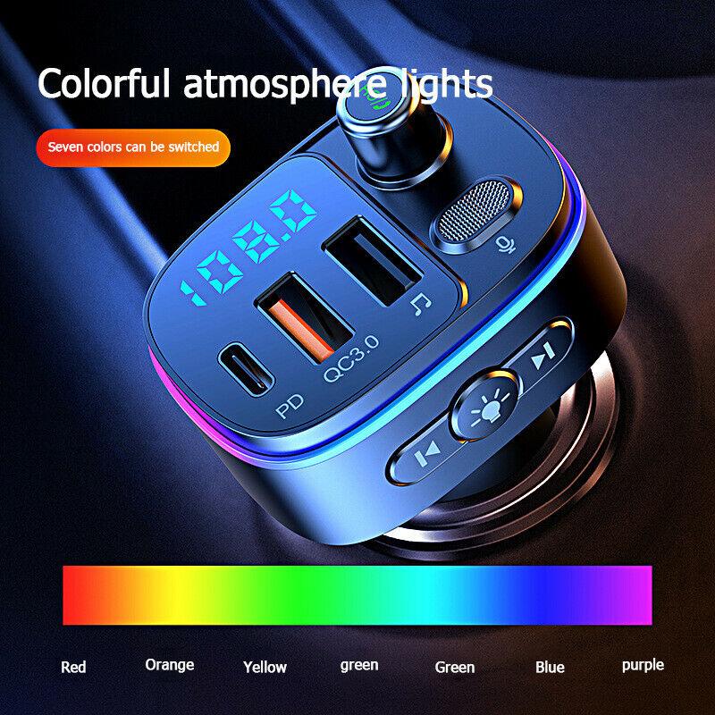 Wireless Car Bluetooth Handsfree FM Transmitter MP3 Adapter DUAL Fast Charger - Office Catch