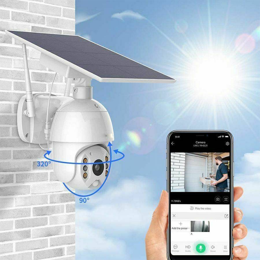 Wireless LED WIFI Solar Powered Security Camera - Office Catch